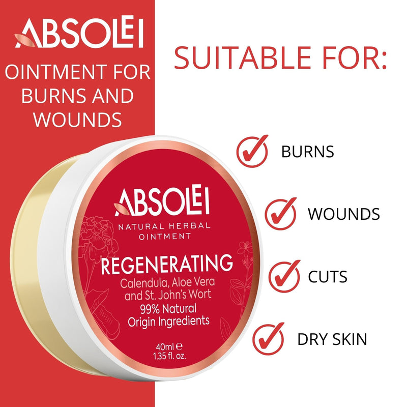 Absolei Calendula Ointment, Natural Ointment for Burns, Wounds and Cuts with Aloe Vera and St John's Wort, 40 ml - BeesActive Australia