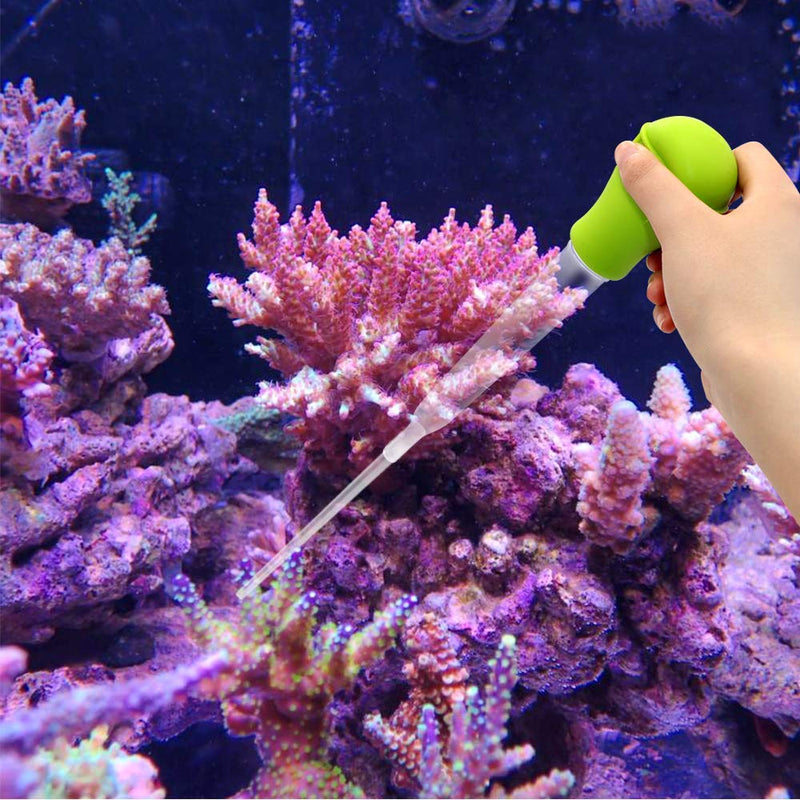 SLSON Coral Feeder Waste Cleaner for Fish Tank Multifunction Dropper Pipette Water Transfer Waste Remover for Aquarium Accessies Long Acrylic Marine Fish Feeding Tool, 20.4 inches - BeesActive Australia