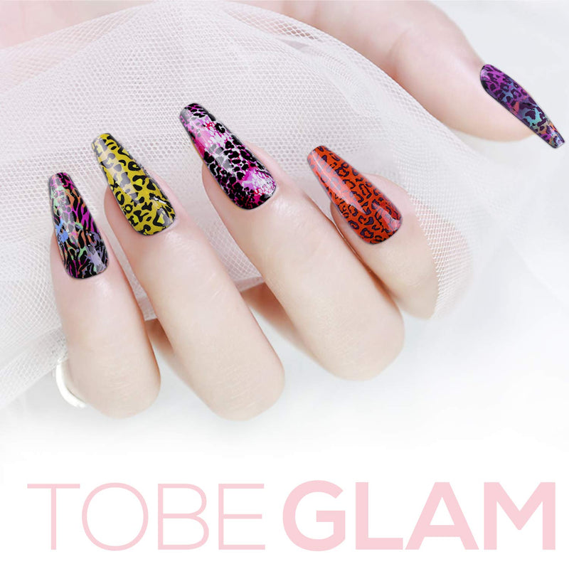 TOBEGLAM Nail Foil Glue Gel for Foil Art Stickers, Nail Art Adhesive Glue Nail Transfer Tips Manicure Art DIY 2 x 15ML for Nail Art Salon or Home Use, Curing Lamp Required Soak Off - BeesActive Australia