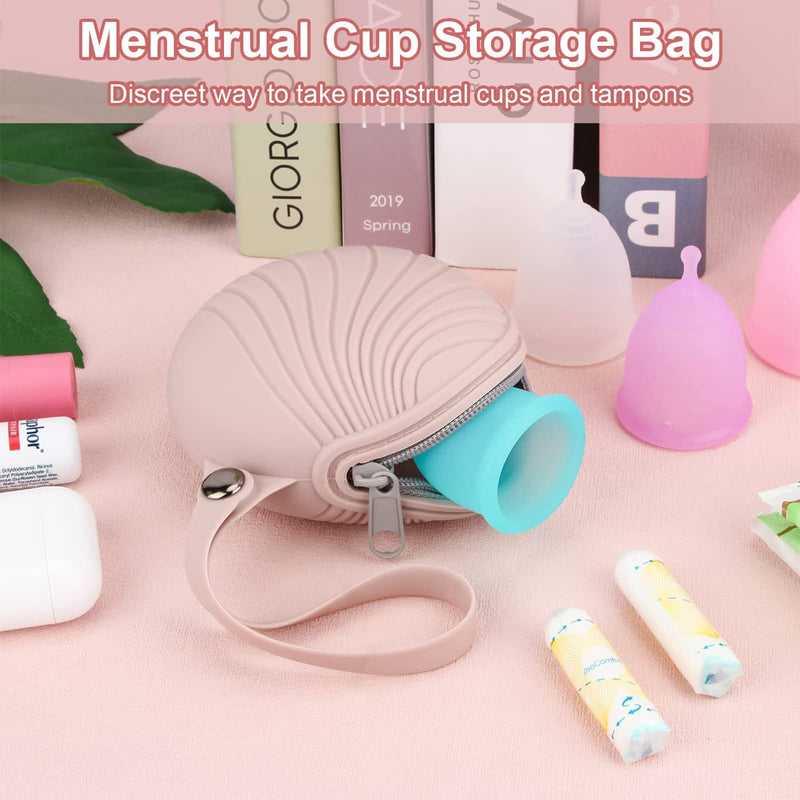 Adorila Menstrual Cups Case Storage Bag, Silicone Period Cup Carrying Pouch, Travel Case for Menstrual Cups (Pink) - BeesActive Australia