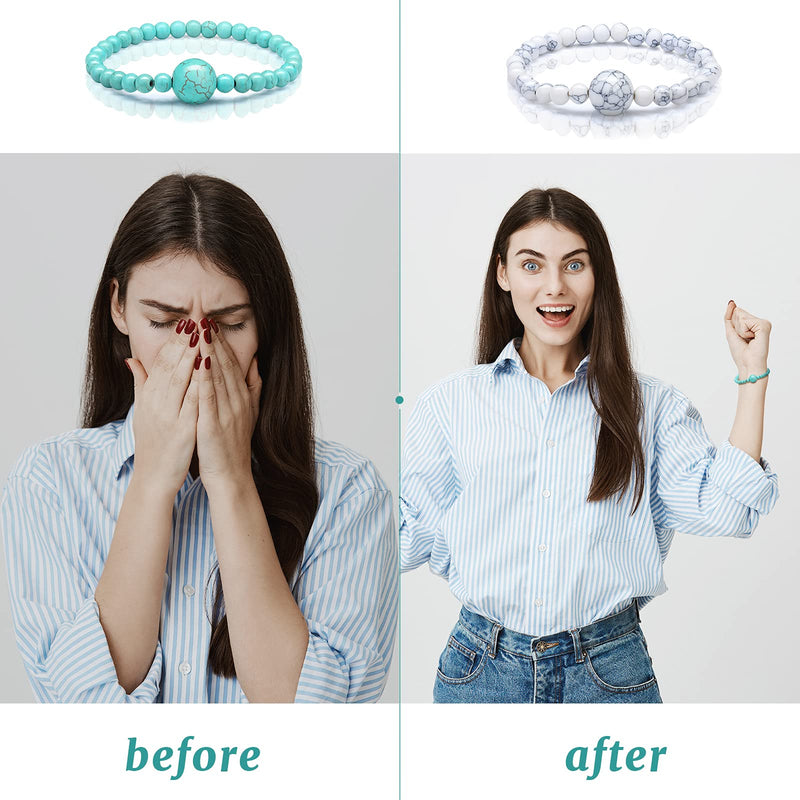 4 Pieces Anti Nausea Wristband Seasickness Motion Sickness Bracelets Wristband Adjustable Motion Nausea Relief Bands for Motion Sickness, Morning Sickness, Car Sickness, Travel Sickness (Simple Style) Simple Style - BeesActive Australia