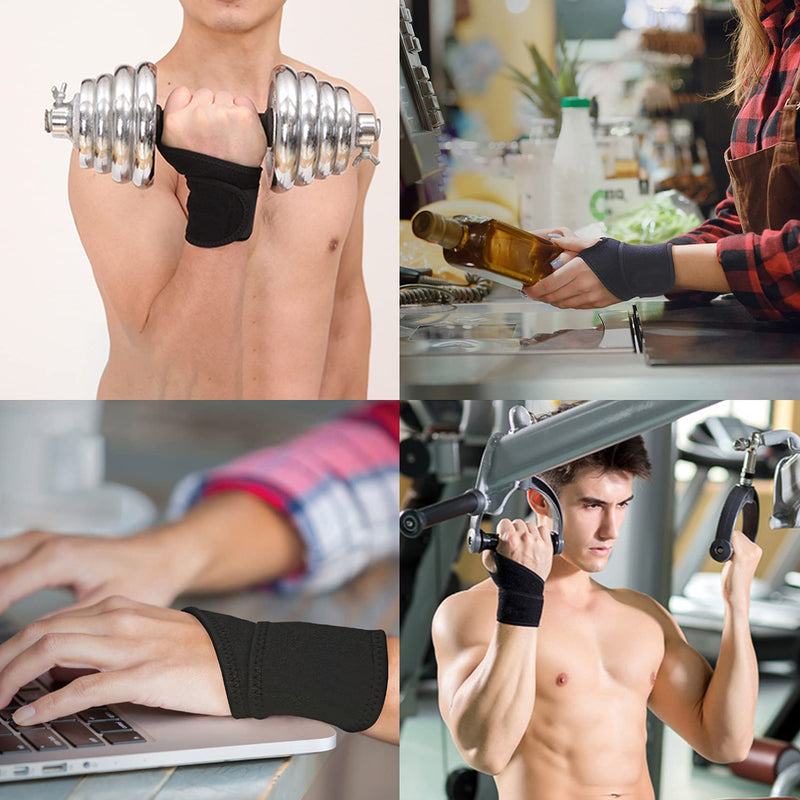 Wrist Supports 1Pair, Wrist Straps Right&Left Hand, Wrist Compression Support for Arthritis, Wrist Braces for Gym, Breathable Adjustable Relief for Carpal Tunnel Tendonitis Weightlifting Joint Pain 1 Pair - BeesActive Australia