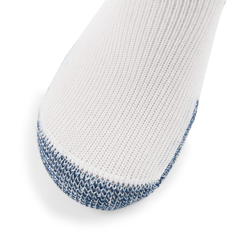 Thorlos XJ Max Cushion Running Crew Socks White/Navy (1 Pair) Large - BeesActive Australia