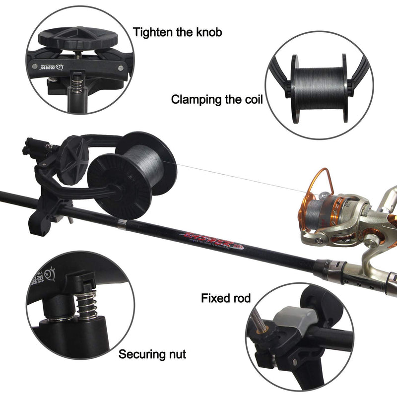 [AUSTRALIA] - Fishing Line Spooler System - Portable Fishing Line Winder Reel Spooler Spooling Station Baitcast Line Spooling Machine Fishing Tool 