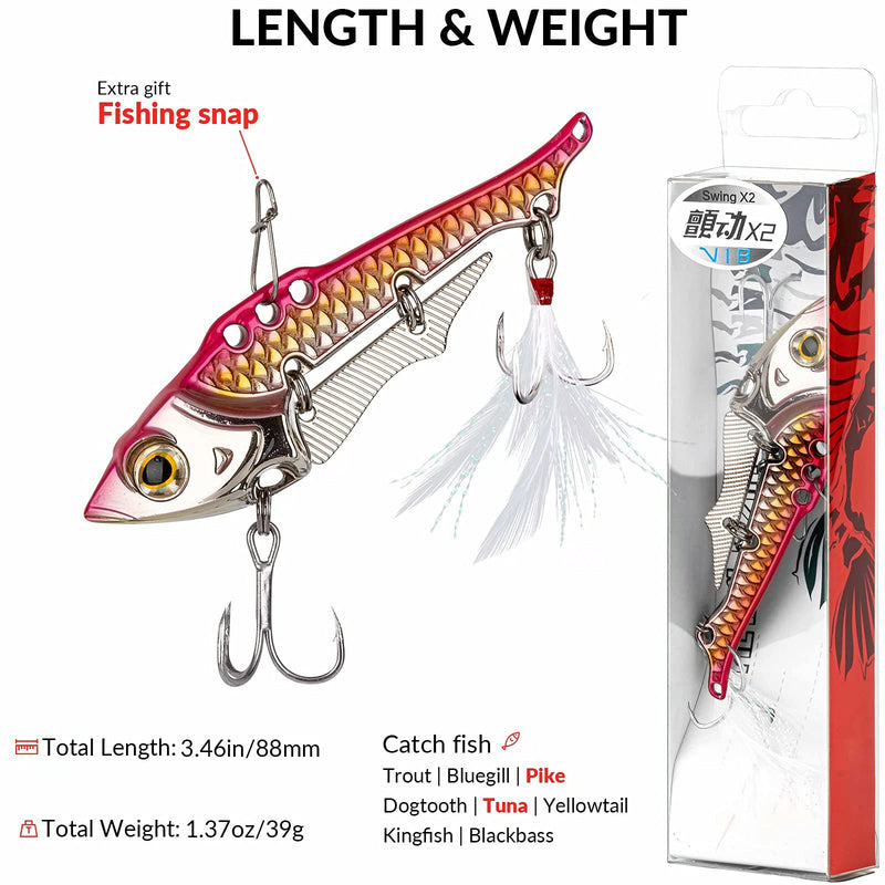 THKFISH Blade Baits Fishing Jigs Jigging Lures for Freshwater and Saltwater Fishing Jigs for Bass Tuna Salmon Blade Baits 1pcs Sliver Pink Yellow 1pcs-Color 6 - BeesActive Australia