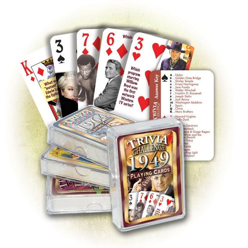 [AUSTRALIA] - 1949 Flickback Trivia Playing Cards: 66th Birthday Gift or 66th Anniversary Gift 
