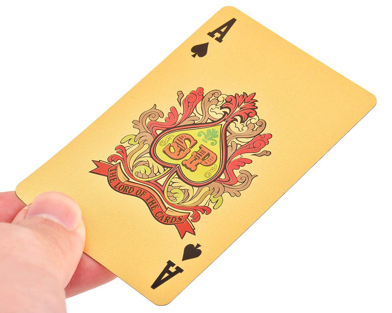 [AUSTRALIA] - DS. DISTINCTIVE STYLE 24K Gold Foil Poker Cards Luxury Golden Playing Cards for Table Games Magic Trick Cards Deck 