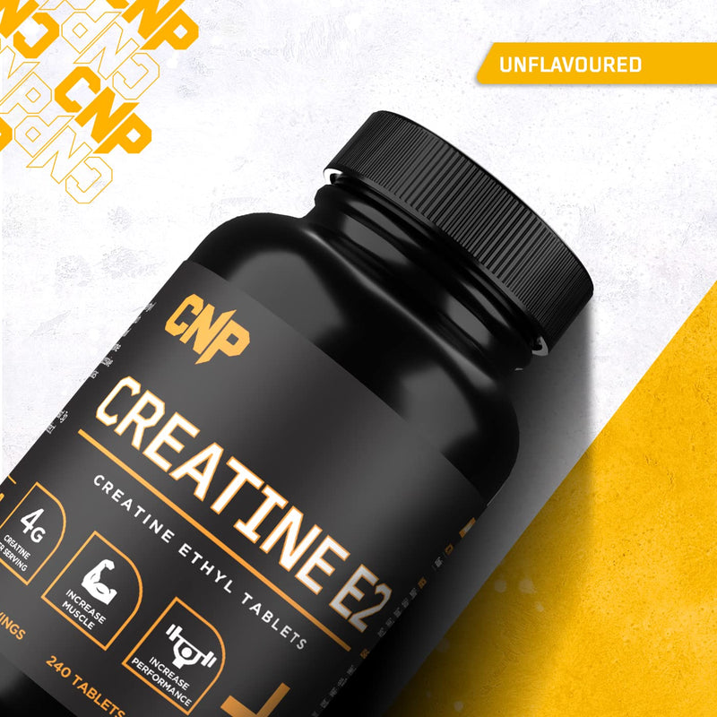 CNP Professional Creatine Range, 500g / 250g Creatine Monohydrate Powder, E2 Ethyl Ester 240 Capsules (E2 Capsules) E2 Capsules - BeesActive Australia