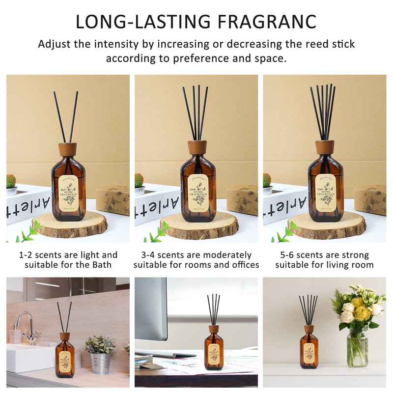 Reed Diffusers for Home, Scented Reed Diffusers, Lemongrass & Lime Essential Oils Reed Diffusers Sticks Set, Gift for Valentines, Housewarming, Birthday, Long Lasting Home Indoor Fragrance - BeesActive Australia