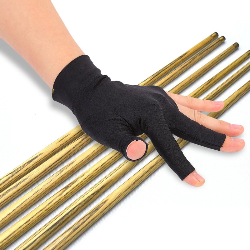 Billiards Glove 2 PCS Snooker Shooter Cue Pool Gloves Left Hand Open 3 Finger Spandex Glove - BeesActive Australia