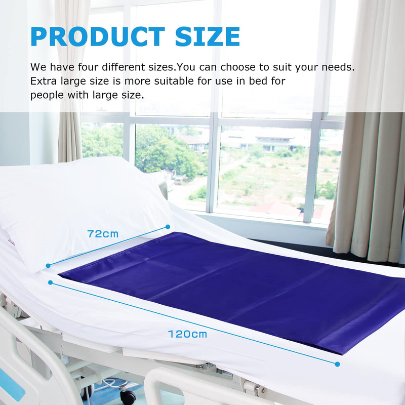 LOSCHEN] Tubular Slide Sheet for Patient Transfer, Sliding Draw Sheets to Assist Moving Elderly for Cars, Vehicles, Wheelchairs Bed Transfers - Hospitals & Home Care (28"x47"(72x120cm), Navy Blue) 28"x47"(72x120cm) - BeesActive Australia