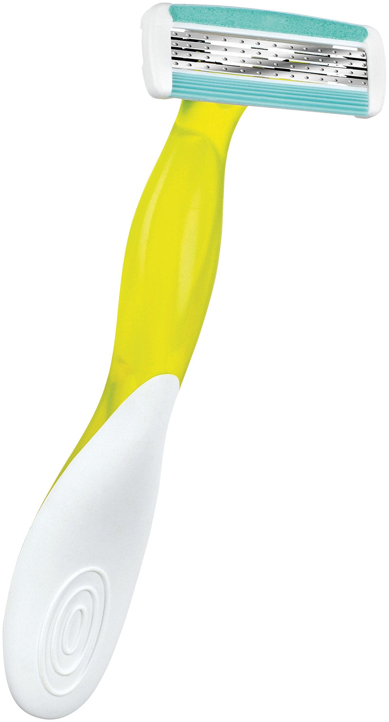 BIC Soleil Bella Colours 4-Blade Lady Razors - Pack of 3 - Spring Mounted Blades with Pivoting Head for Ultra Smooth Shave - BeesActive Australia