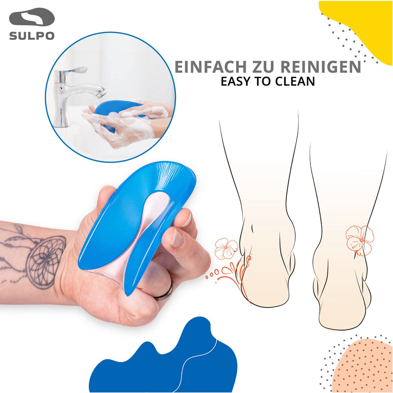 SULPO 2 Pairs Children's Gel Heel Protection Against Pressure Pain for Heel Spurs Heel Cushions U Shape Size 30-35 30 - 35 - BeesActive Australia