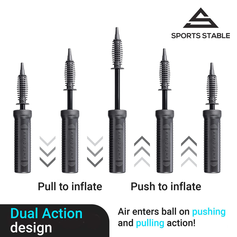 Sports Stable Exercise Ball Pump, Dual Inflation Manual Air Pump for Your Yoga and Pilates Ball, Pool Inflatables, and Party Balloons - BeesActive Australia