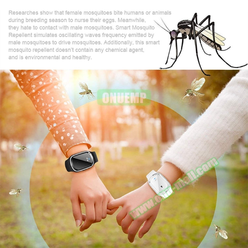 N3 ZELEK Mosquito Repellent Bracelet Mosquito Bands Newest CHIP Insect Repellent Bands Ultrasonic Pest Repeller Wrist Band Pest Control Repellent Bracelet Anti Mosquito Wristband Smart Insect Watch White - BeesActive Australia