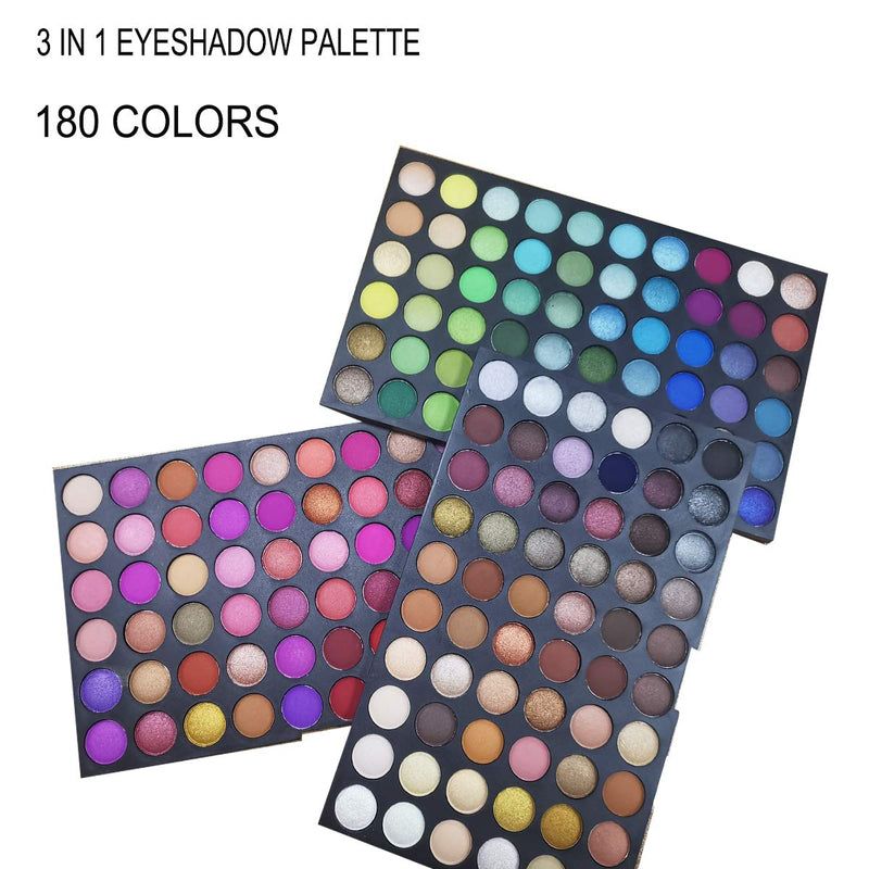 Professional 180 Colors Ultimate Eyeshadow Palette Matte Shimmer Eye Shadow Makeup Palette Cream Cosmetic Kit Set by Everfavor - BeesActive Australia