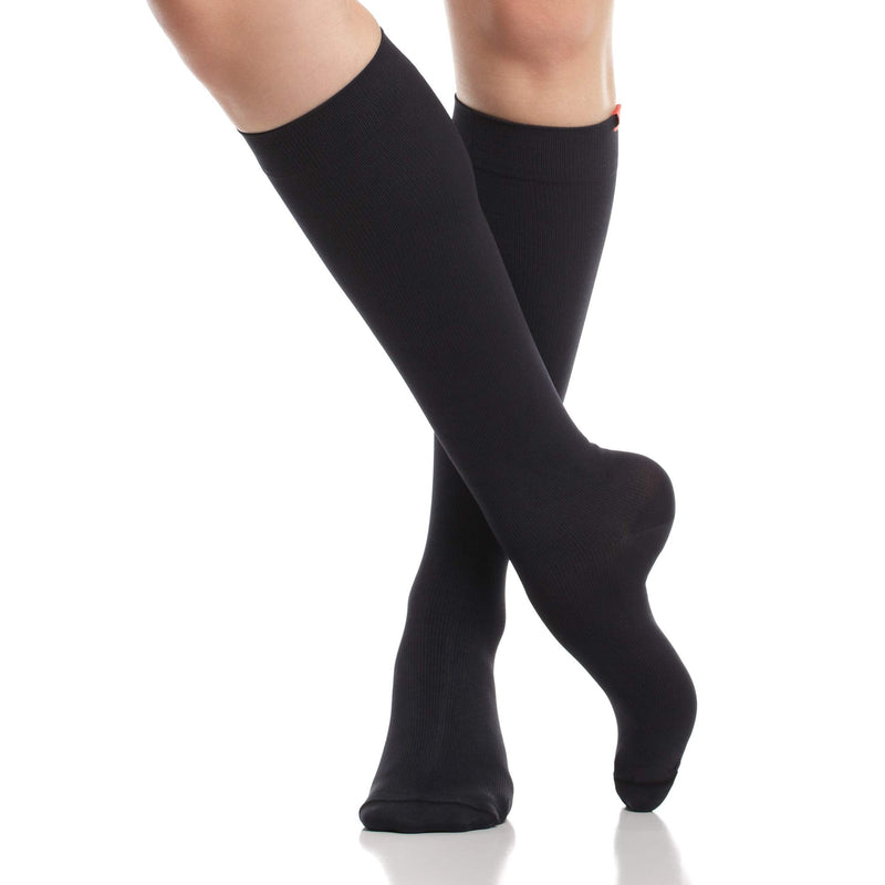 VIM & VIGR 20-30 mmHg Medical Grade Compression Socks for Women & Men Black Solid Small/Medium (1 Pair) - BeesActive Australia