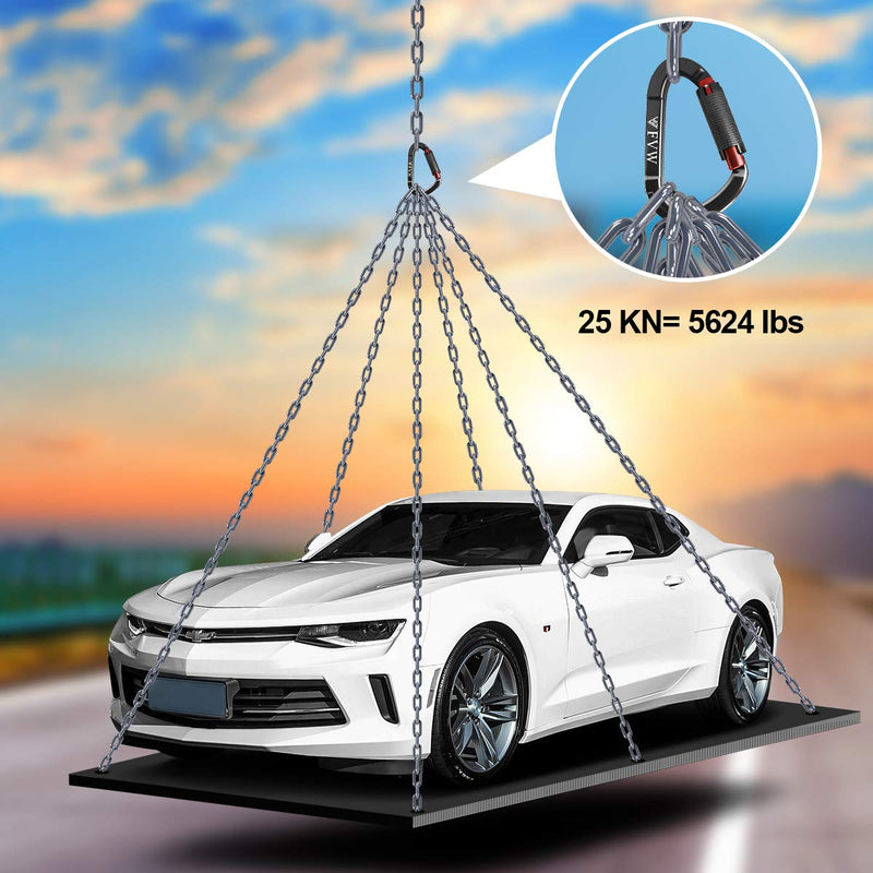 FVW Heavy Duty Climbing Carabiners, 25KN Auto Locking Rock Climbing Carabiners Clips for Hammocks, Swing, Locking Dog Leash and Harness, Camping, Hiking & Utility Black*3 - BeesActive Australia