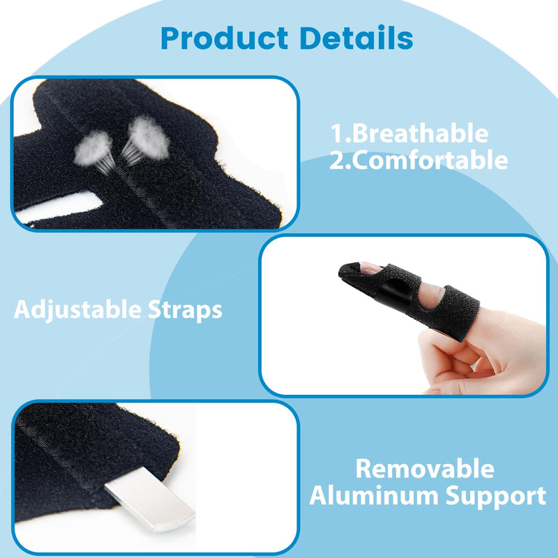 EDNYZAKRN 4Pcs Finger Splints, Finger Brace for Trigger Finger - Broken Finger - Arthritis - Straightening - Pain Relief, Finger Protectors Support for Index - Middle - Ring Finger - BeesActive Australia