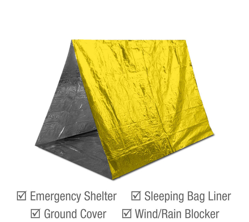 Swiss Safe Emergency Mylar Thermal Blankets (Bulk 10pk, 25pk) - Designed for NASA, Outdoors, Hiking, Survival, Marathons or First Aid (Gold Color) 10 - BeesActive Australia