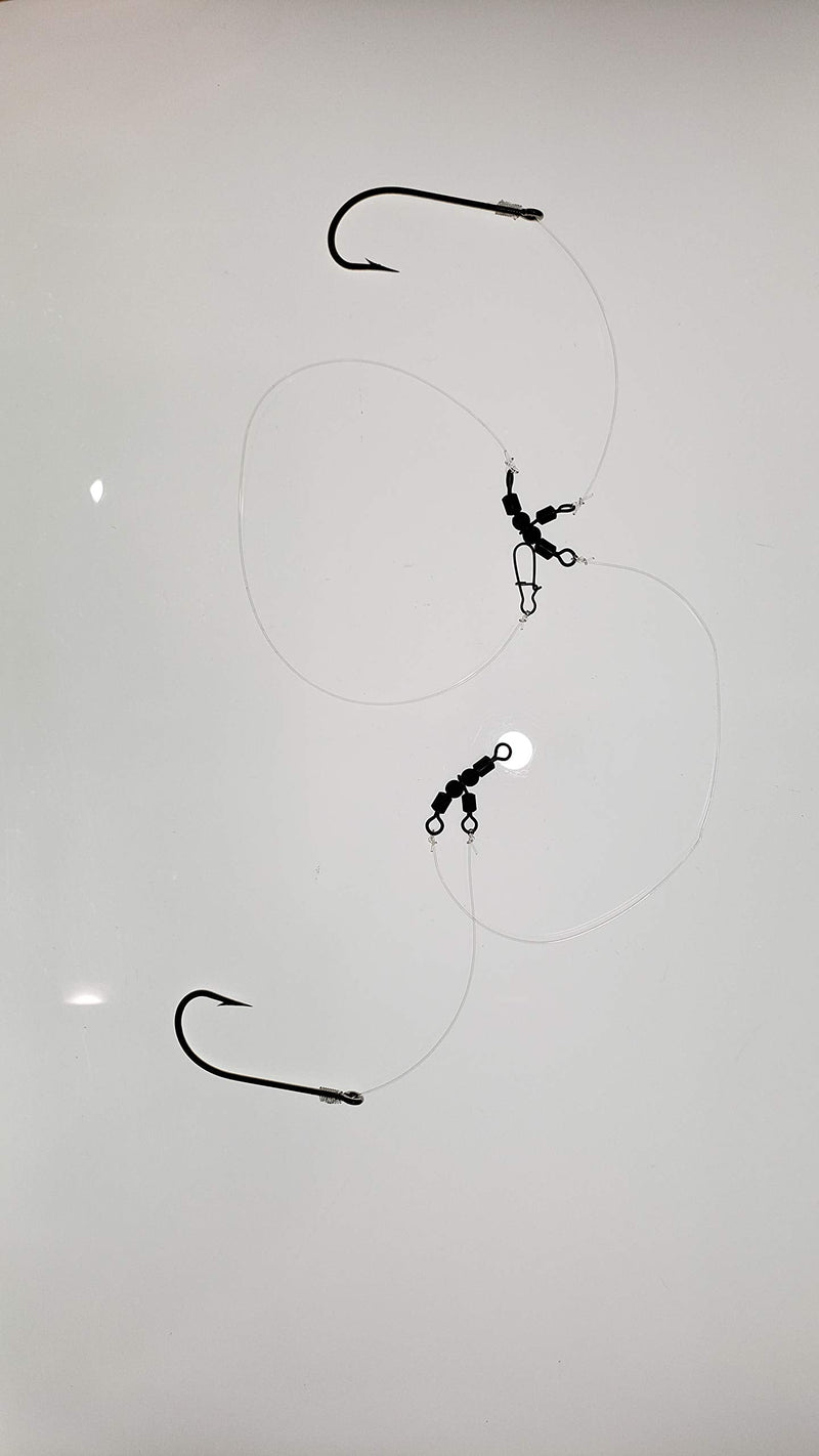Thundermist Lure Company #4A Salt Water Game Fish Sea Bass/Striper/Fluke/Flounder/Blues/Sea Trout T-Turn Bait Rig, Clear - BeesActive Australia