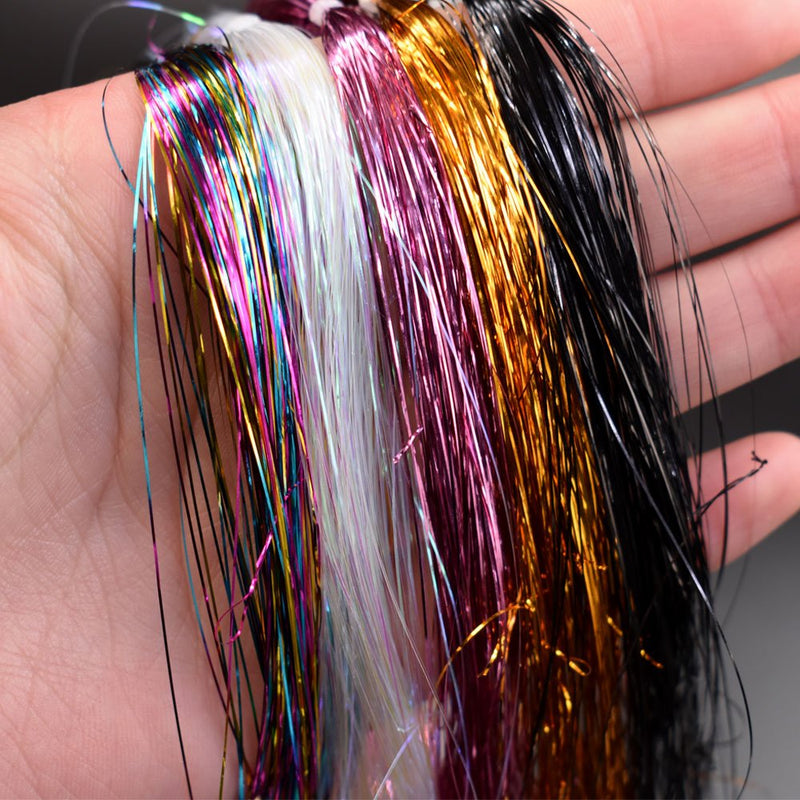 Phecda Sport 10 Packs 0.28MM Crystal Flash Tinsel Flashabou Tinsel Fly Tying Material 10 Packs-10 Colors - BeesActive Australia