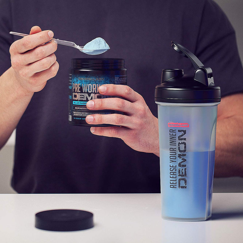 Demon Labz Protein Shaker Bottle 700ml, Leak Proof & BPA Free - Perfect for Protein Shakes and Supplement Drinks - Release Your Inner Demon - BeesActive Australia