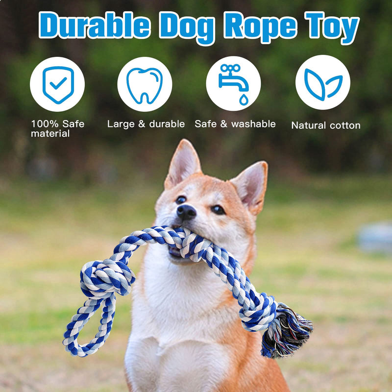UPSKY Dog Rope Toys 2 Nearly Indestructible Dog Toys, Dog Toy for Medium to Large Breed, Dental Cleaning Chew Toys, Dog Tug Toy for Boredom, Dog Grinding Teeth, Dog Rope Toy for Aggressive Chewers - BeesActive Australia