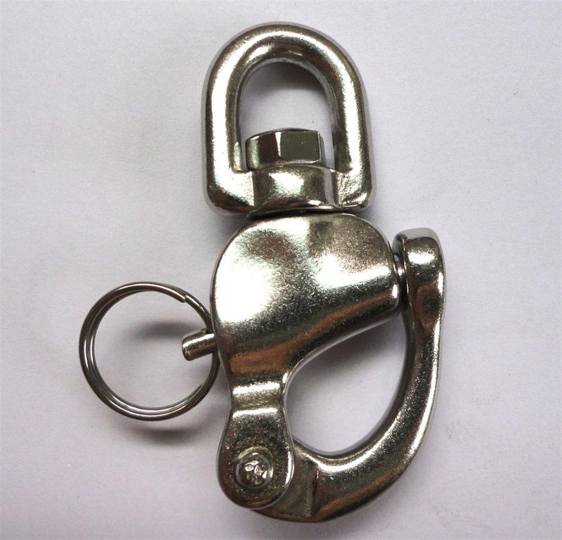 [AUSTRALIA] - Jingyi Marine Durable Stainless Steel Snap Shackles Quick Release Swivel Bail Rigging (2-3/4") 