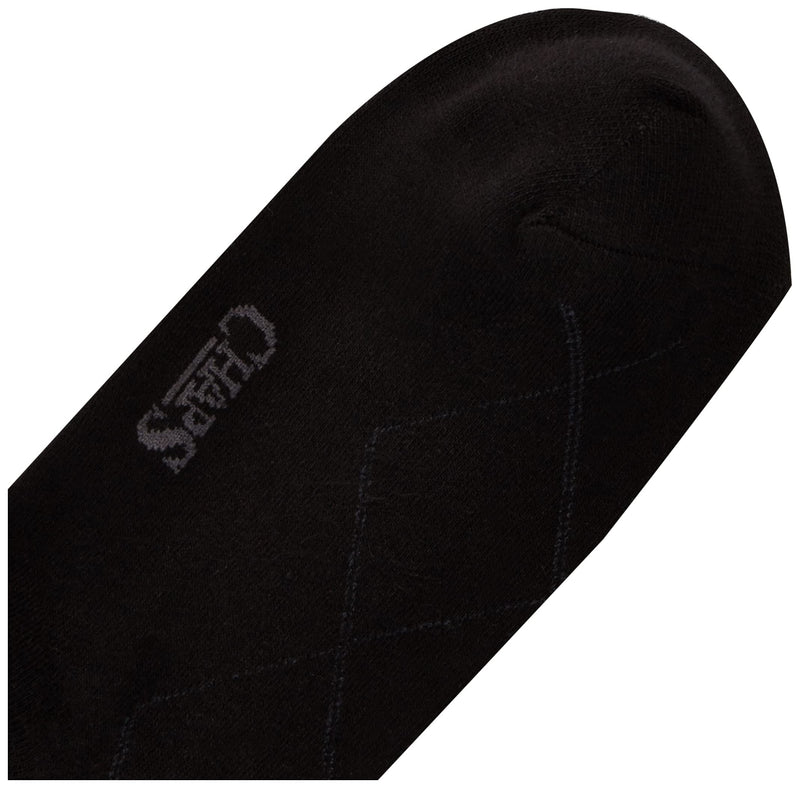 Chaps Men's Assorted Soft Dress Crew Socks With Argyle Fashion Patterns (3 Pack) 6-12 Black Diamond - BeesActive Australia