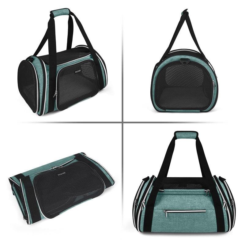 BAGLHER Pet Travel Carrier, Airline Approved Cat Carriers, Dog Carrier,Suitable for Small and Medium-Sized Cats and Dogs Pet Soft Carrier, Suitable for Travel, Hiking, and Outdoor Use. Green - BeesActive Australia