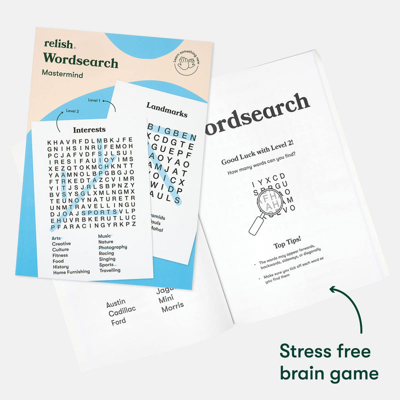Relish - Large Print Word Search, Alzheimer’s & Dementia Activities & Games, Products & Gifts for Seniors and Elderly - BeesActive Australia