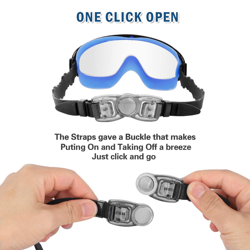 [AUSTRALIA] - vetoky Kids Swim Goggles Pack of 2 Wide Vision Swimming Goggles No Leaking Anti-Fog UV Protection Crystal Clear Waterproof with Nose Clips + Ear Plugs for Children and Early Teens 