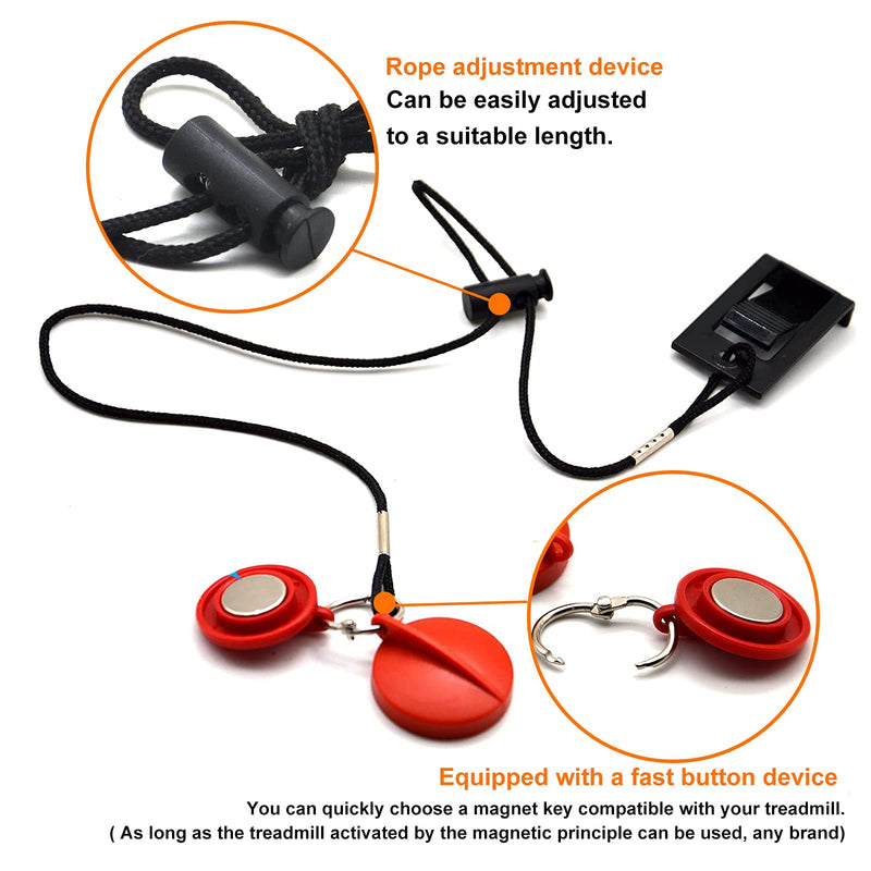 Treadmill Universal Magnet Safety Key for All NordicTrack, Proform, Image, Weslo, Reebok, Epic, Golds Gym, Freemotion, and Healthrider Treadmills 2 IN 1 - BeesActive Australia