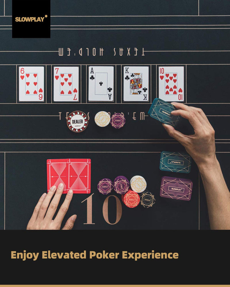 SLOWPLAY Rectangular Poker Chips Plaques, Pack of 10 Pcs, European Style Professional Plaques Without Denomination, 34-Gram Ceramic Composite … Purple - BeesActive Australia