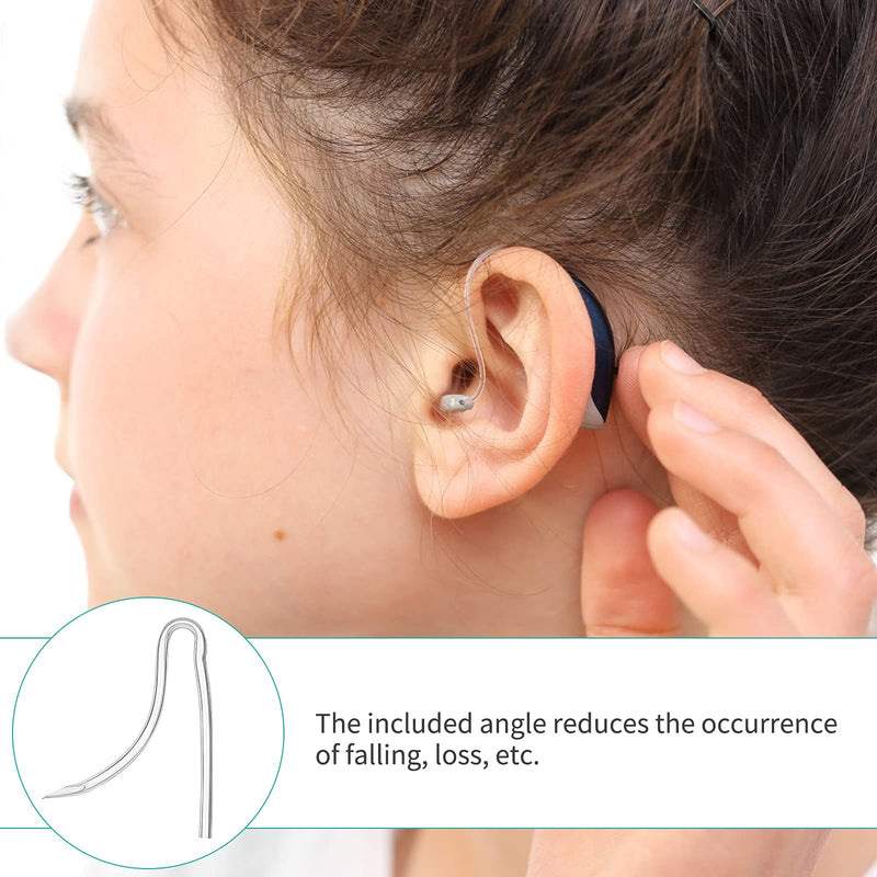 iplusmile Hearing Aid Tubes - Replaceable BTE Earmold Hearing Aid Tubes - Soft Clear PVC Tubing for Hearing Machine(4PCS) 6.5X3X0.5CM - BeesActive Australia