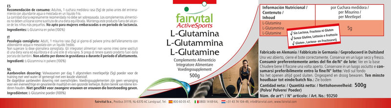 L-glutamine Powder - for 3 Months - Vegan - HIGH Dosage - 500g - Amino Acid Without additives - BeesActive Australia