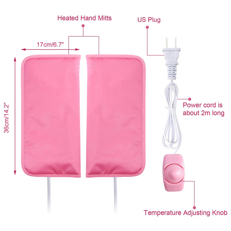 Noverlife Electric Heated Mittens Gloves for Paraffin Hand Wax Treatment, Nail Art Manicure Warmer Mittens, Beauty Therapy SPA Mitts for Women Beauty Treatment Heated Mitts - BeesActive Australia