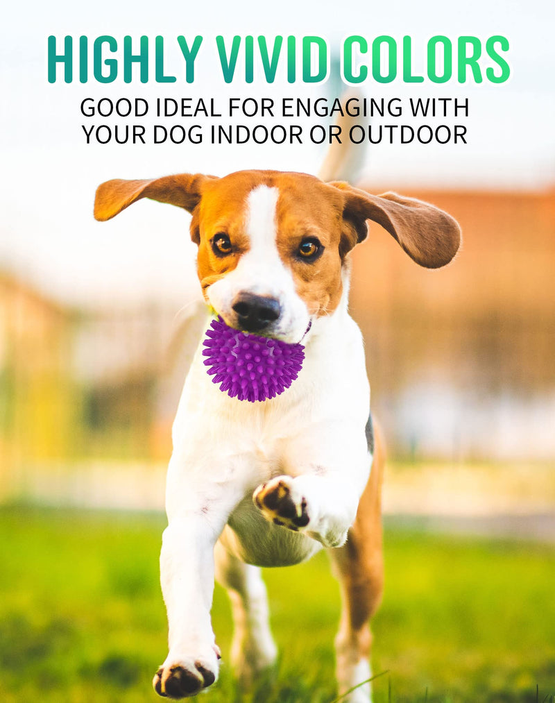 2.5" Squeaky Dog Balls for Small Medium Dogs , 6 Pack Small Dog Chew Toys with Spike, Puppy Toys for Teeth Cleaning and Training - BeesActive Australia