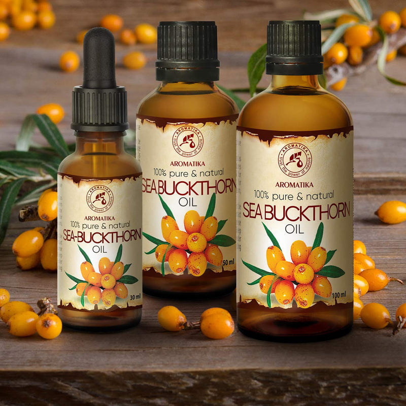 Sea Buckthorn Oil (2pack of 2 x 3.4oz) 6.8oz - Cold Pressed - Pure & Natural - Hippophae Rhamnoides - Carrier Oil for Essential Oils - Nails - Hair - Face & Body Care - BeesActive Australia