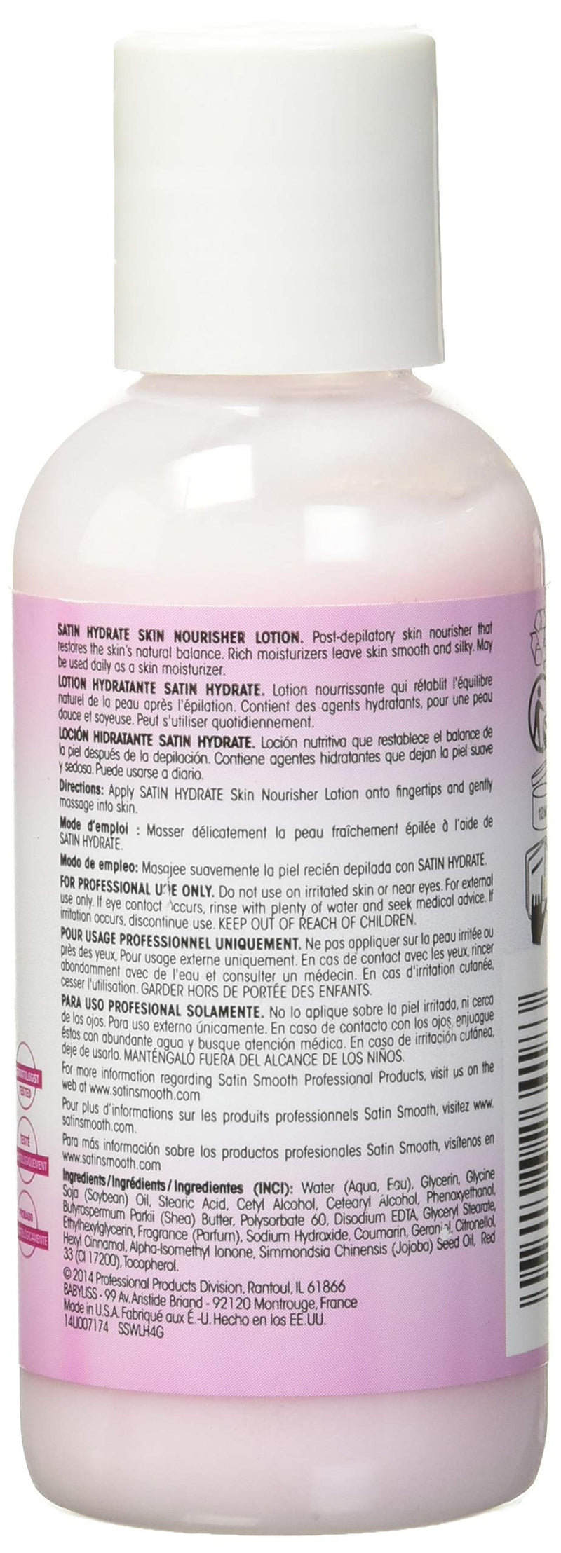 Satin Hydrate Skin Nourisher Lotion, Post Waxing Treatment, Daily Moisturizer 4 oz - BeesActive Australia