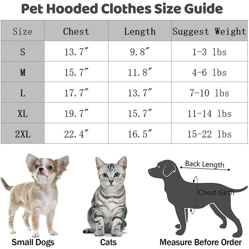 PETCARE Pet Dog Hoodie Sweater Warm Soft Fleece Sweatshirts with Pocket Fall Winter Puppy Cat Sweaters Clothes for Small Dogs Cats Chihuahua Yorkies French Bulldog Outfits M(Fit 4-6 lbs) grey - BeesActive Australia