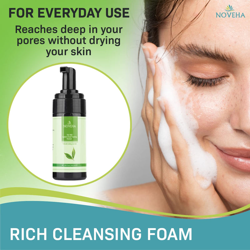 Tea Tree Eyelid Foaming Cleanser - Face Wash For Women | Eyelid Scrub For Dry Eye, Irritation | Preservative Free, Natural Ingredients - BeesActive Australia