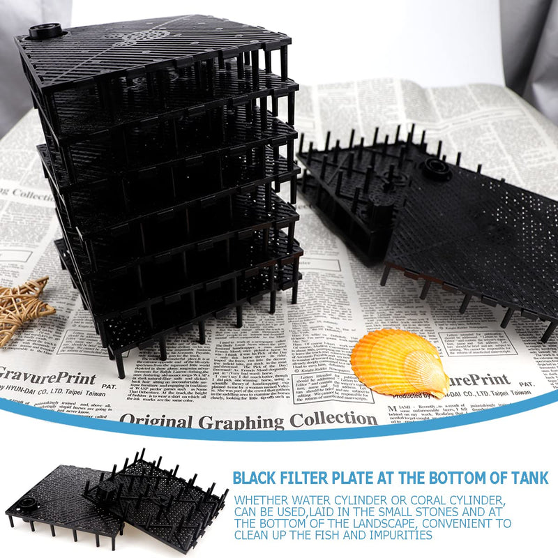 YOLUFER 10 PCS Aquarium Divider Tray Fish Tank Grid Aquarium Filter Bottom for Fish Tank Isolation - BeesActive Australia