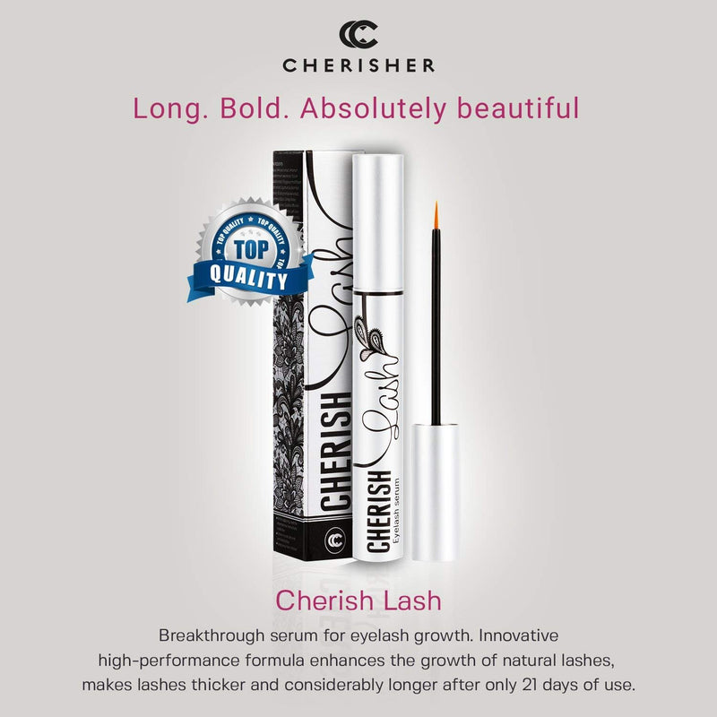 Eyelash Growth Serum Cherish Lash | Conditioner That Makes Longer, Thicker And More Luscious Natural Lashes | Enhancer That Stimulate Regrowth New Eyelashes - BeesActive Australia