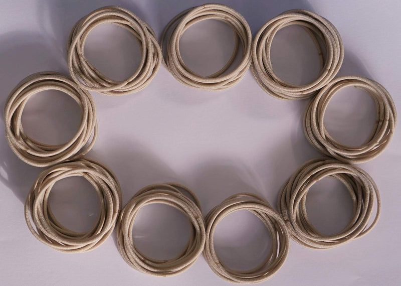100 Pcs Crazy Bobble® Premium Non-Metal Hair Elastic Hair Bands 2mm, Bulk Hair Ties, Ponytail Holders For Adults and Kids (Ash Blonde) Ash Blonde - BeesActive Australia