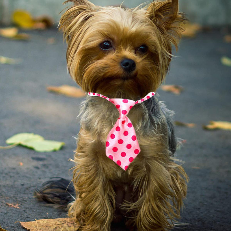 Petunny Dog Ties for Small Dogs,10Pcs Plaid Stripes Polka Dot Dog Neck Bow Tie with Adjustable Small Dog Ties for Grooming Pet Ties Puppy Ties Pet Neck Ties Grooming Accessories(Random Color) - BeesActive Australia