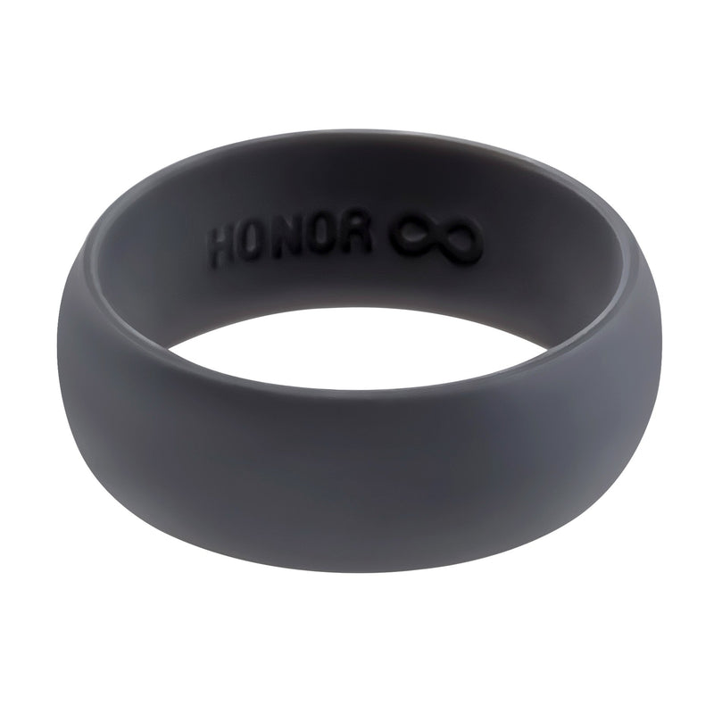 Honor Eternity Ring Men's Silicone Ring Wedding Band Graphite Grey 7 - BeesActive Australia