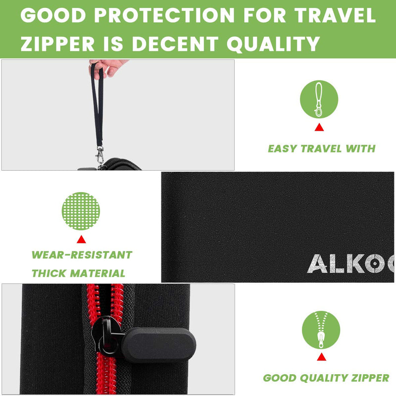 ALKOO Dart Case Holder Bag for 6 pcs Steel and Soft Tip Darts Set, Storage Organizer Holds 6 Darts and Tips, Shafts and Flights Accessories (Cases Only)- Black - BeesActive Australia
