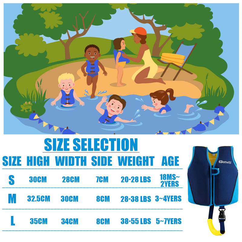 Genwiss Baby Girl Swim Vest Toddler Swim Vest for Age 18 Months - 2 Years Baby Toddler Fit 20-28 lbs Blue Large(5-7 years/38-55 lbs) - BeesActive Australia